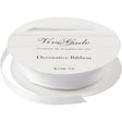 Decoration Ribbon, white, W: 6 mm, 15 m/ 1 roll
