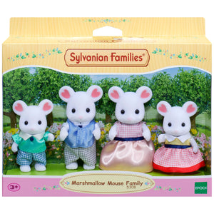 Sylvanian Marshmallow Mouse Family