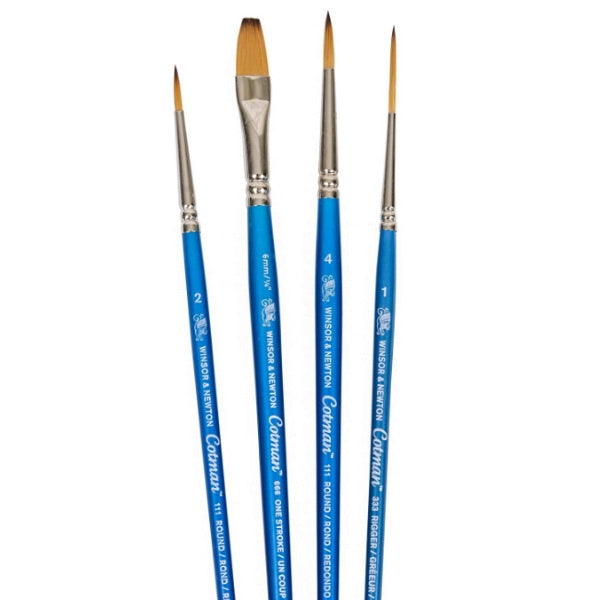 Cotman Brush S/H 4pk (R2/R4/Rg1/OS1/4")