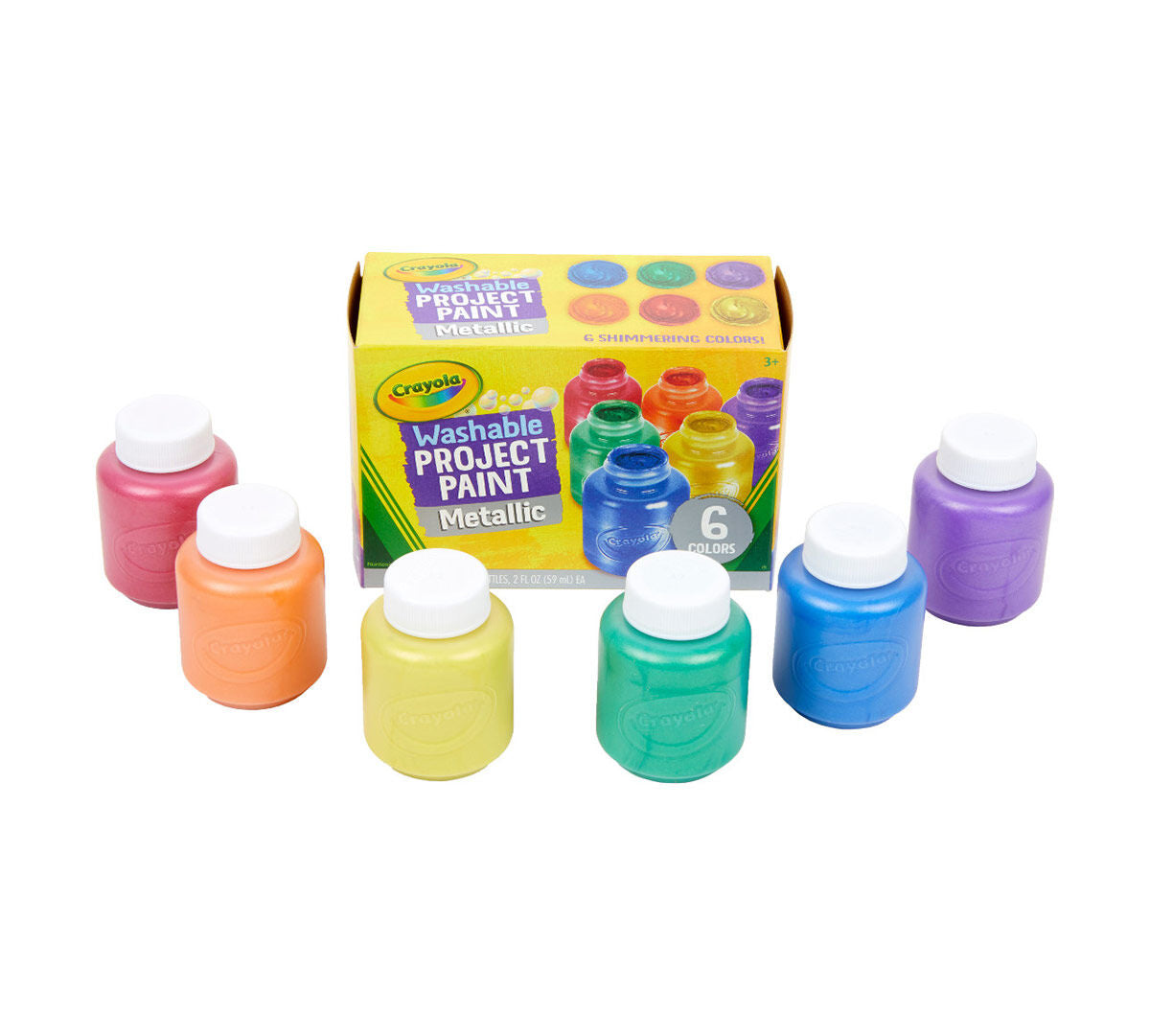 Crayola Washable Kids Paint - Metallic (6 Pack)