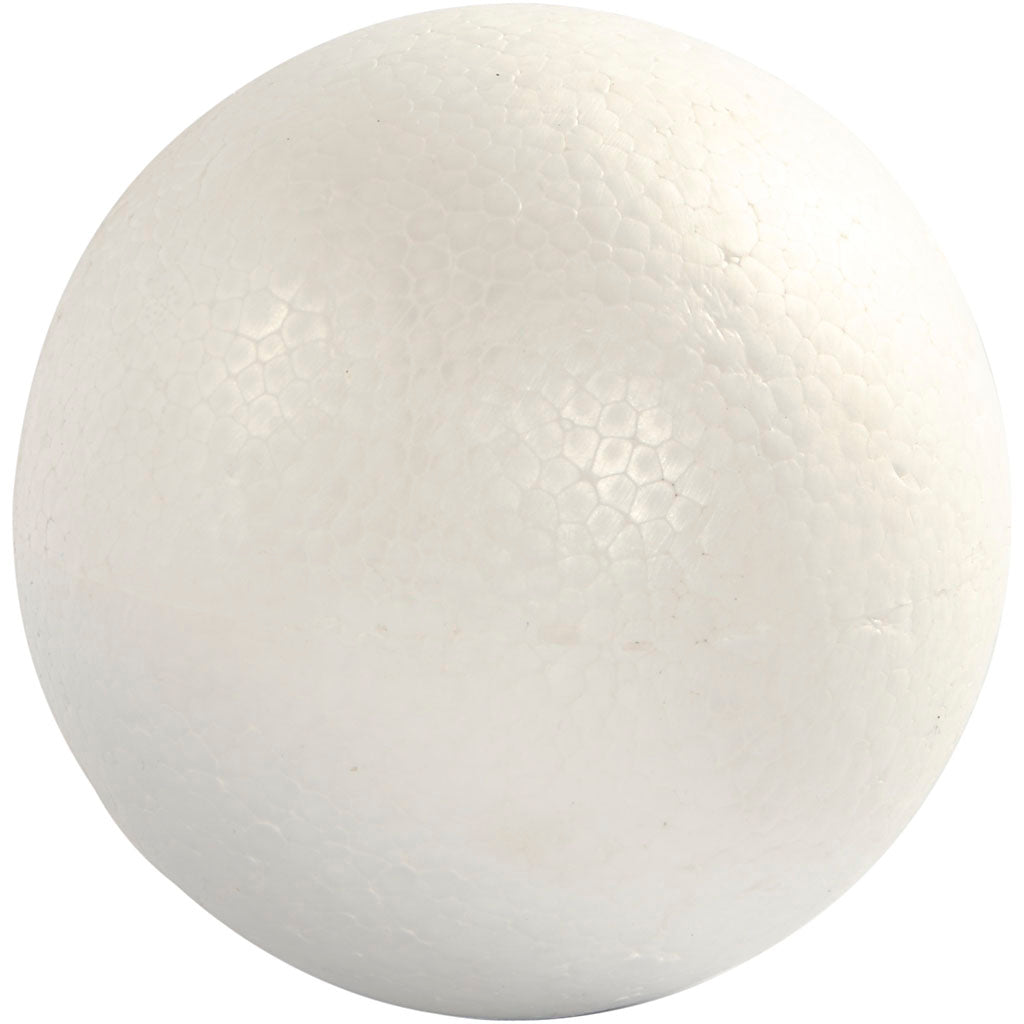 Polystyrene Balls, D: 14.8 cm, 1 pc, white