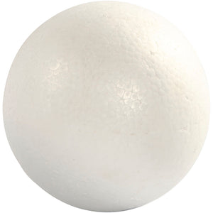 Polystyrene Balls, D: 14.8 cm, 1 pc, white