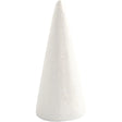 Cone, H: 14.5 cm, D: 6 cm, 5 pcs, white