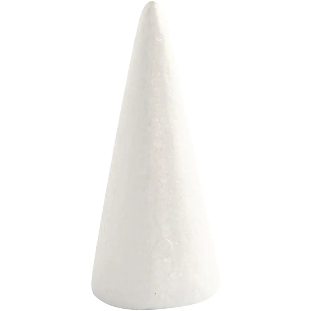 Cone, H: 14.5 cm, D: 6 cm, 5 pcs, white