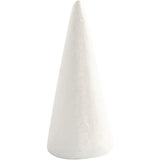 Cone, H: 14.5 cm, D: 6 cm, 5 pcs, white