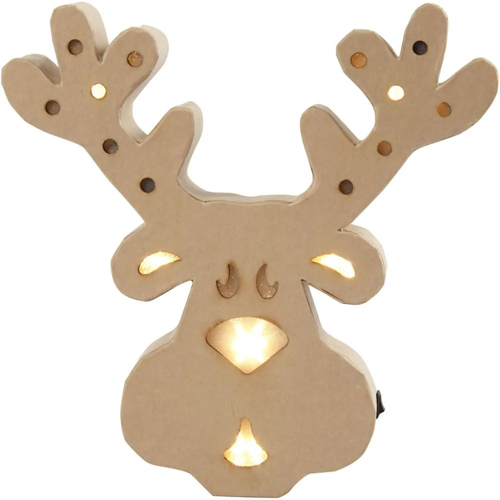 Figure with light inside, reindeer, H: 28 cm, dept
