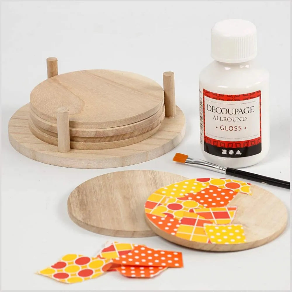 Slices, D: 9.5 cm, thickness 5 mm, 6 pcs, paulowni