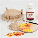 Slices, D: 9.5 cm, thickness 5 mm, 6 pcs, paulowni