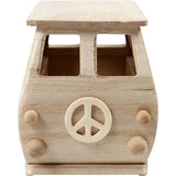 Minibus, size 17x10x13 cm, 1 pc, pine, paulownia