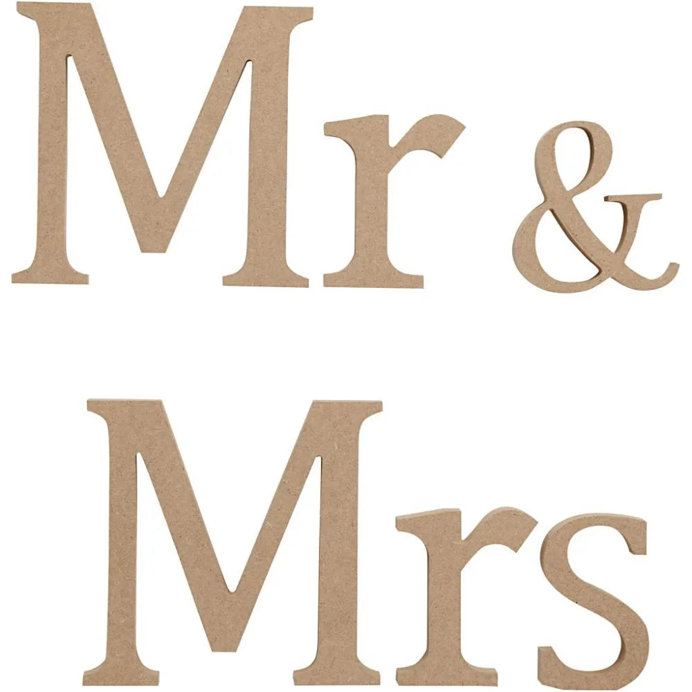 MDF Letters Mr & Mrs