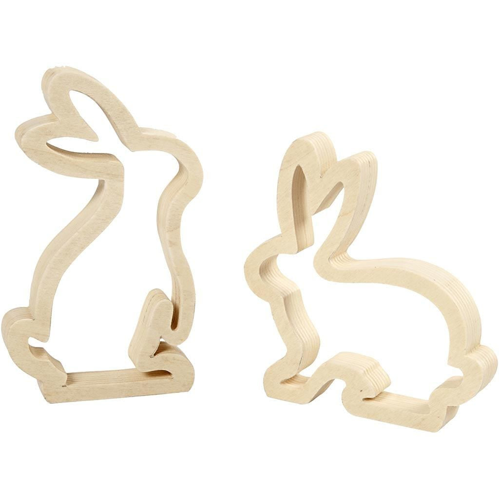 Bunnies, H: 14 cm, depth 2 cm, W: 13 cm, 2 pc/ 1 p