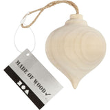 Wooden Drop Ornament D: 5.5 cm