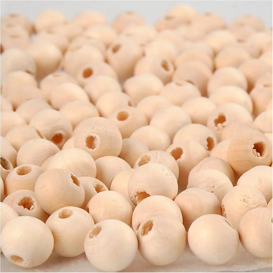 Wooden Beads Hole Size 2 Mm - 100 Pack