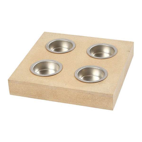 CREATIV SQUARE TEALIGHT 16.5 X 16.5CM