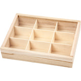Display box with Glass Sliding Lid, size 17x13 cm