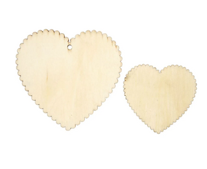 Hearts, size 7.5x7.5 cm, size 5.1x5.1 cm, 12 pcs