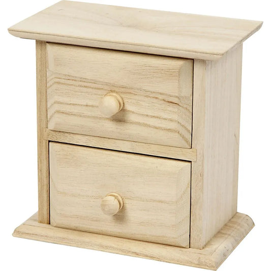 Chest of Drawers, size 13x7.5x13 cm, 1 pc, paulown
