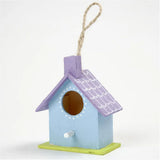 Bird House, H: 7 cm, 6 pcs, poplar wood