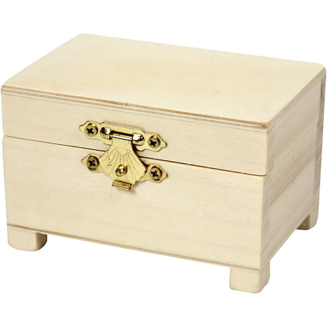 Treasure Chest, size 6x9x6 cm, 1 pc, paulownia
