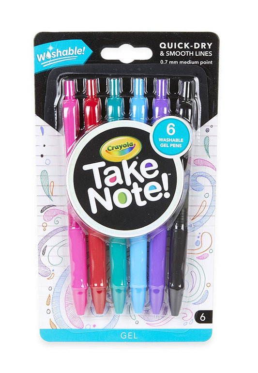 Take Note 6 Washable Gel Pens