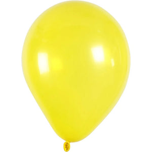 Balloons, D: 23 cm, 10 pcs, yellow