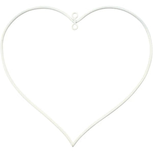 Heart, size 13x13 cm, thickness 25 mm, 10 pcs, whi