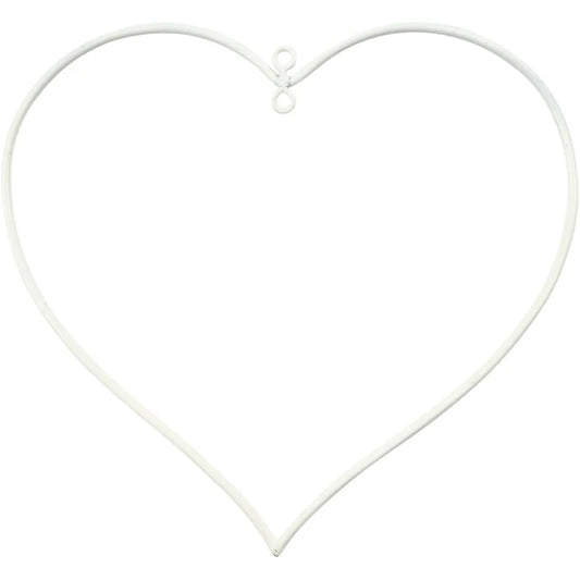 Heart, size 13x13 cm, thickness 25 mm, 10 pcs, whi
