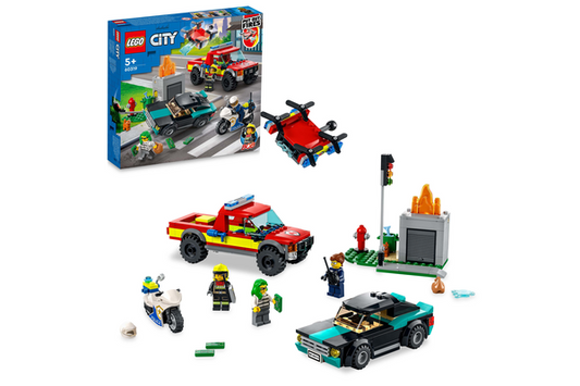 Lego Fire Rescue and Police Chase