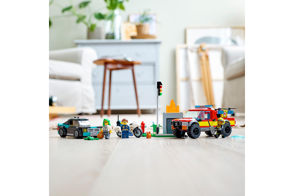 Lego Fire Rescue and Police Chase