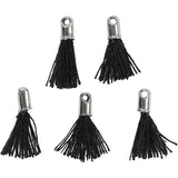 Cotton Tassel 1cm 5 pcs Black
