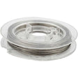 Beading Wire, silver, thickness 0,38 mm, 10 m/ 1 roll
