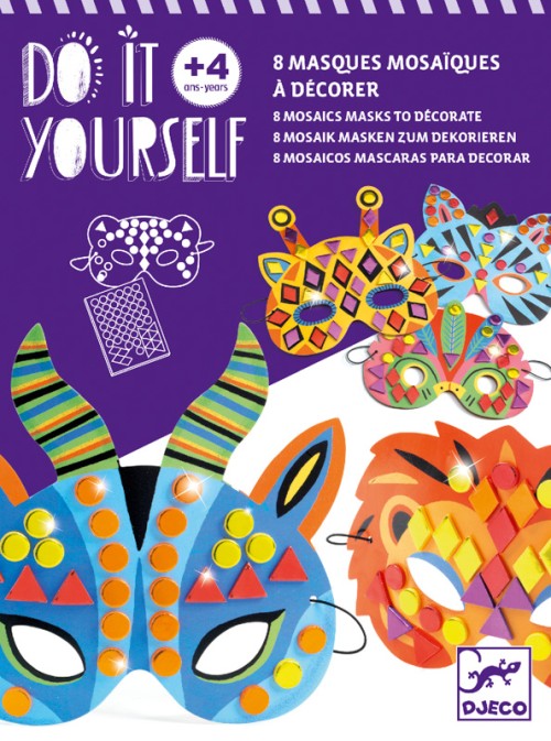 Djeco DIY Mosaics Kit - Jungle Animals Mask