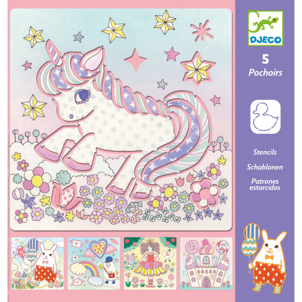Djeco Stencils Kawaïland Art Kit