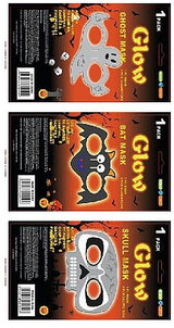 GLOW MASK SKULL,BAT, GHOST