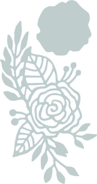 Sizzix Thinlits Die Set 2pk-Doodle Rose by Debi Po