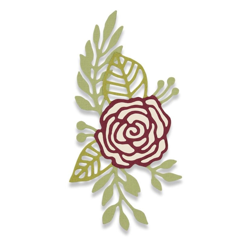 Sizzix Thinlits Die Set 2pk-Doodle Rose by Debi Po