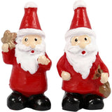 Miniature Father Christmas Figurines (2 Pack)