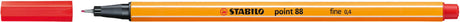 Fineliner - STABILO point 88 - Wallet of 10 - Assorted Colours