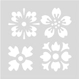 Stencil flowers 7.5x7.5cm self-adhesive