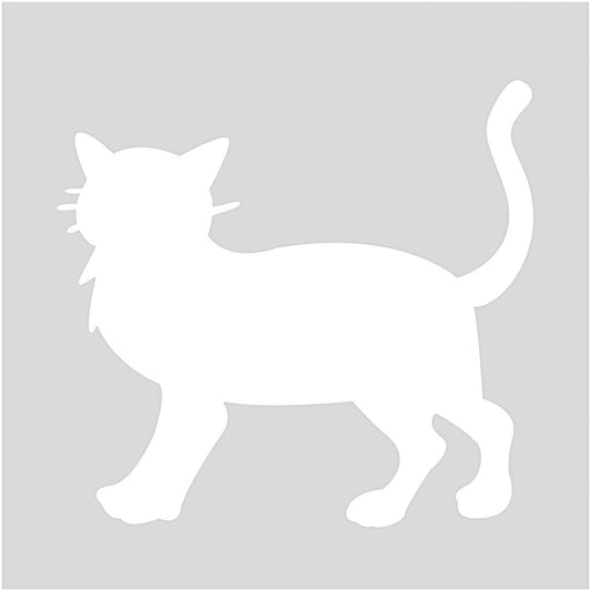  Stencil cat 7.5x7.5cm self-adhesive