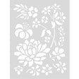 Stencil flower 18.5x24.5cm self-adhesive
