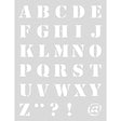 Template Alphabet 1 18.5x24.5cm self-adhesive