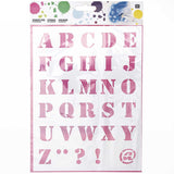 Template Alphabet 1 18.5x24.5cm self-adhesive