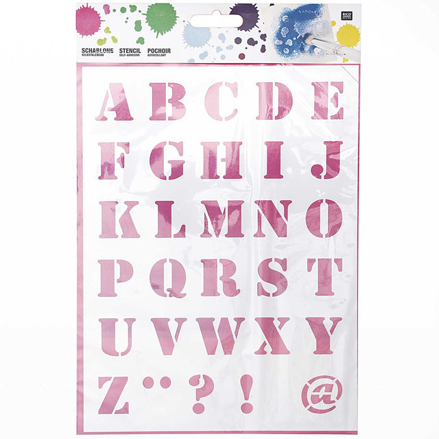 Template Alphabet 1 18.5x24.5cm self-adhesive