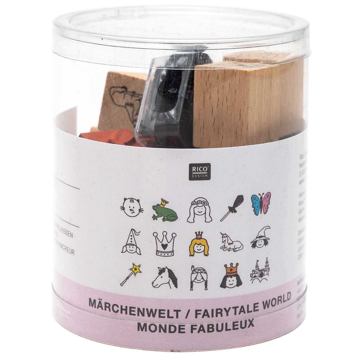 Stamp set fairytale world 2x2cm 15 pieces