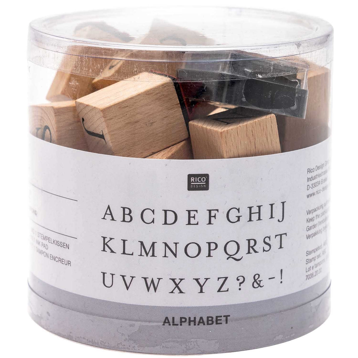  Stamp set ABC 2x2cm 30 pieces