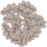 Ohhh! Lovely! Felt litter oak leaf khaki-gold 12 pieces
