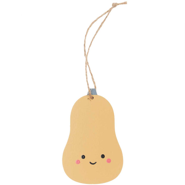 Ohhh! Lovely! Wooden pendant pumpkin orange 5.7x9cm