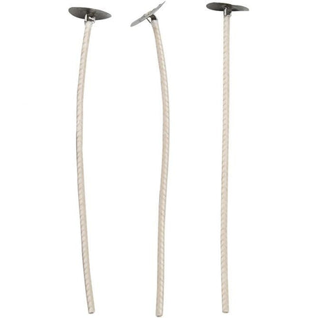 Waxed Candle Wicks , L: 10 cm, thickness 2 mm, 50