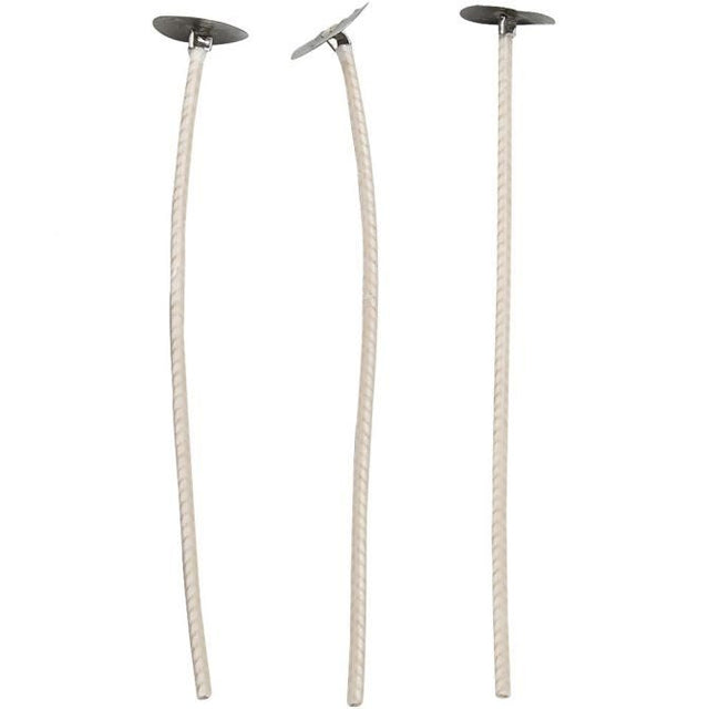 Waxed Candle Wicks , L: 10 cm, thickness 2 mm, 50